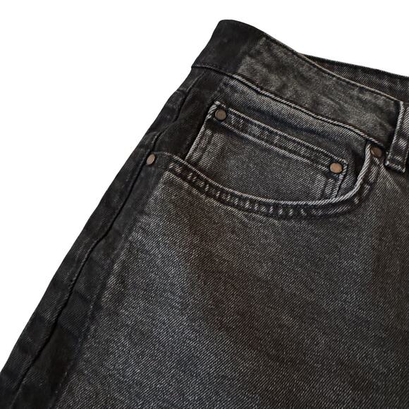 Boden Side Stripe Cavendish Girlfriend Jeans Women Sz 14 Black Grunge Preppy - Picture 3 of 14